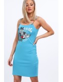 Blue dress with fitted application MP62114 - Online store - Boutique